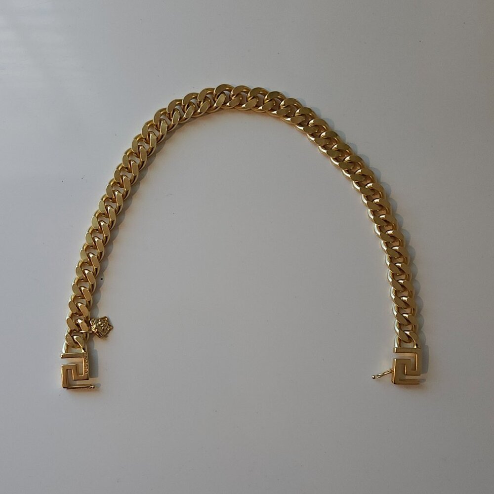 Gold Colored Monogramed heavy Weight Choker With Safety Clasp. Brand New. NWOT. - Picture 5 of 5
